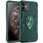 Wholesale Ultimate Shockproof 360 Ring Stand Case with Magnetic Metal Plate for iPhone 11 6.1 (Green)